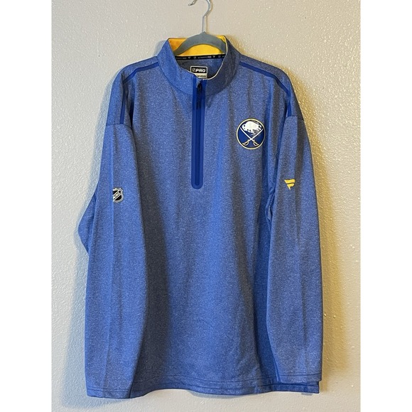 Men's 3XL NWOT Buffalo Sabres Fanatics Authentic Pro 1/4 Zip‎ Jacket Blue